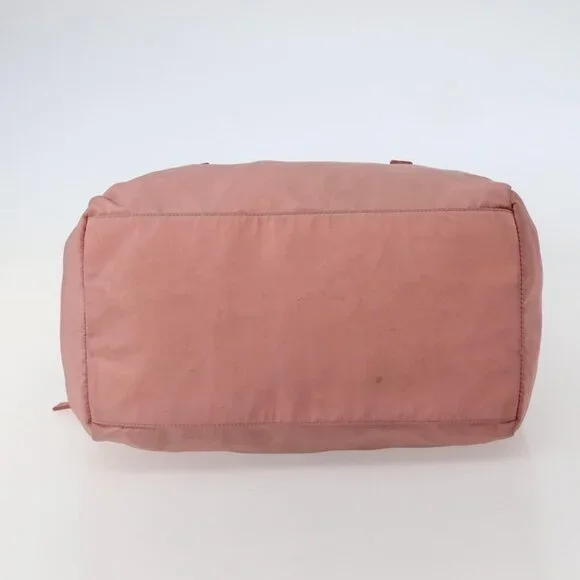 PRADA Hand Bag Nylon Pink Silver Auth